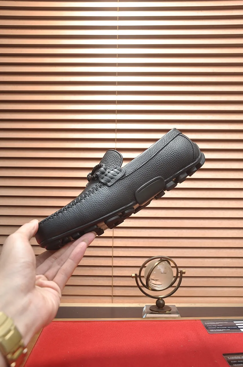 Men's shoes 💰480💶 [Ferragamo/Ferragamo] The latest model in the counter. Original imported open-sided fine cowhide hand-woven + imported 🐂 cowhide + original luxury metal buckle + original combination outsole. No pressure in comparison 38--44🎉